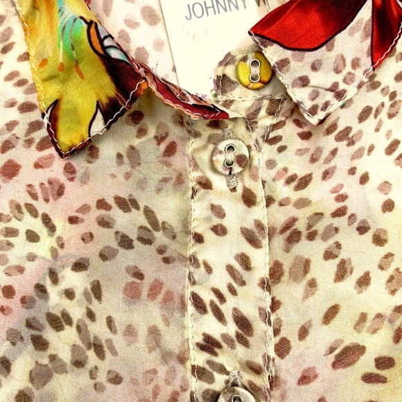 Johnny Was Silk Hera Calia Tunic Size Small - Picture 8 of 14